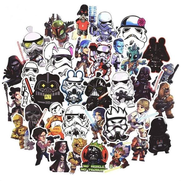 Lot of 100 Random Vinyl Star Wars Stickers - Picture 4 of 5